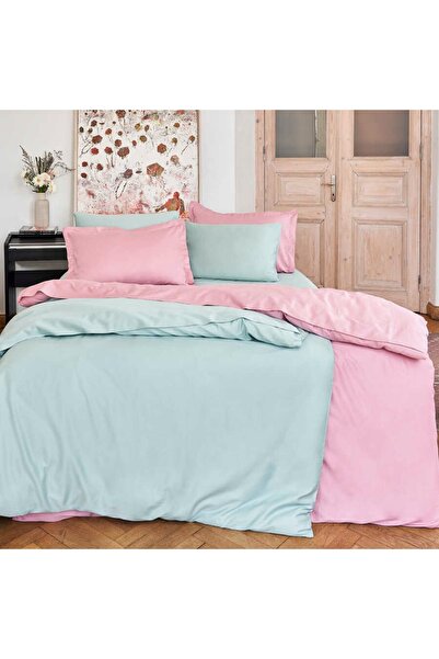 Linens Mix&Match Cotton Satin Double Bed Sheet Dusty Rose