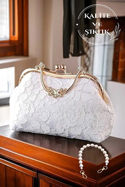 ACAR TAKI Famels / Dantela franceză Geantă de mireasă elegantă și de înaltă c...