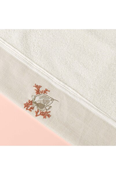 Linens Aqua Cotton Face Towel 50X85 cm Ecru