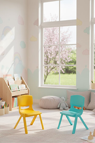 SANDALİE Junior 2 Adet Ergonomik Konforlu Anaokulu Kreş Çocuk Sandalyesi - Tu...