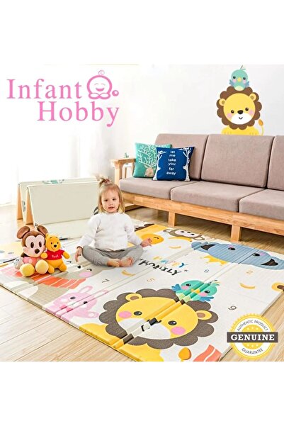 İnfant Hobby Best Friends Premium Katlanabilir Çif Taraflı Oyun Matı (ÖZEL KORUYUCU KENAR BİYELİ)