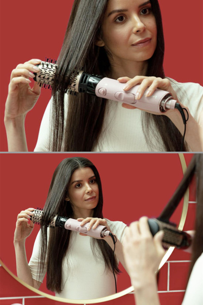 Remington Coconut Smooth 2 in 1 Hair Drying and Styling Comb, Ceramic Coated Bodies As5901