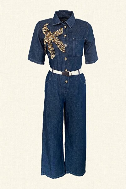 GZ Design Gold Deniz Yıldızı Işlemeli Jean Tulum