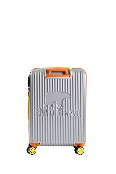 Bad Bear Logo Gri Orta Boy Tekerlekli ABS Valiz 64 Lt.
