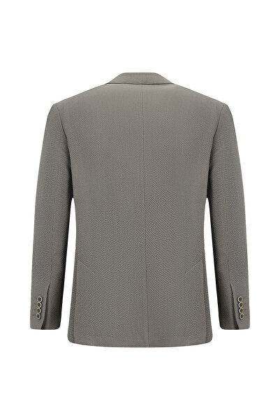 Kiğılı Regular Fit Plain Seersucker Jacket
