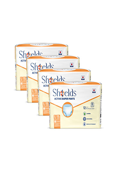 SHIELDS Active Adult Diapers Pull-Up Pants, Super Absorbent Leak Guard, Large...