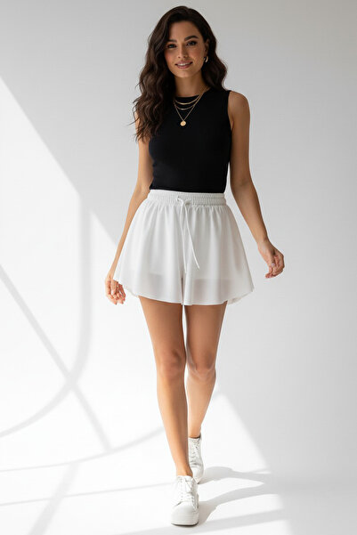 Thestiluxe Women's Loose Fitting High Waist Casual Sports Shorts with Inner Leggings Skirt Stylish and Comfortable Casual