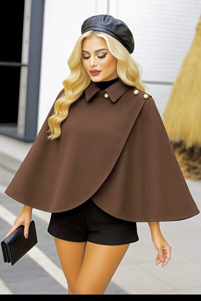 MAXORA SHOP Capa elegantă din stofă fină cu butoni aurii