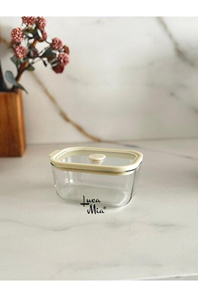Luca Mia Fresca Vacuum Glass Storage Container 470 ml – Airtight Leakproof Food Storage Container, Heat Resistant