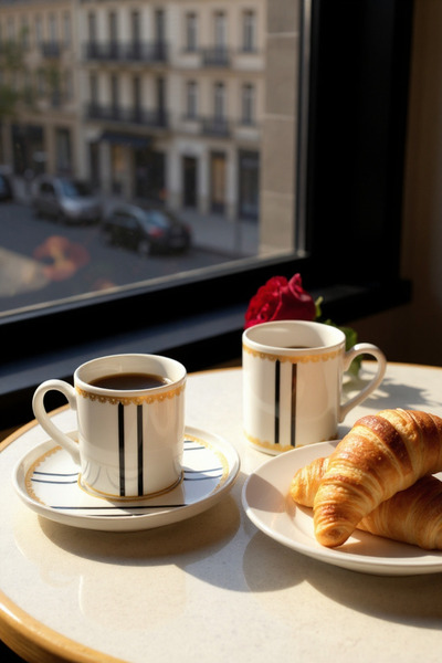 qtahya homes queen of kütahya Art Deco Coffee Cup Set 12 Pcs Porcelain Vertical Line