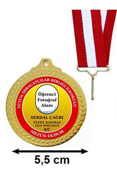 Özcan Tasarım Kişiye Özel Fotoğraflı Madalya - Mezuniyet Madalyası ( 24 Adet )