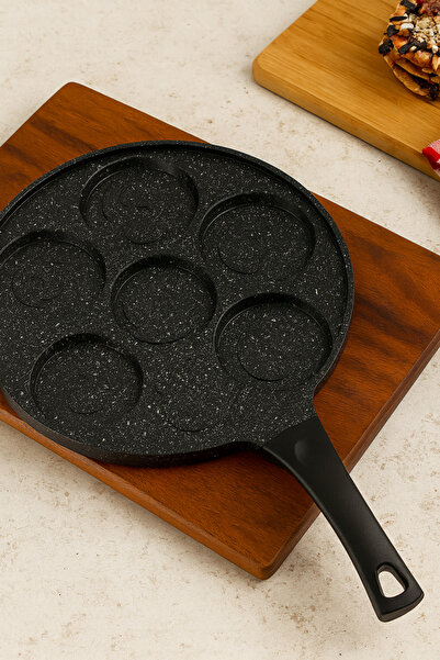 Brillant Granite Coated Emoji Pancake and Crepe Pan – Non-Stick Surface, Ergonomic Handle, Breakfast Cooking