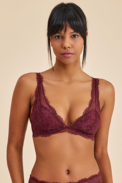 Amarelle Roma Bordo Bralet Sütyen – Dantelli, Balensiz ve Dolgusuz