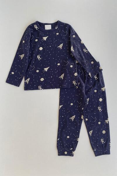 Uzay Desen Erkek Çocuk Pijama Takımı