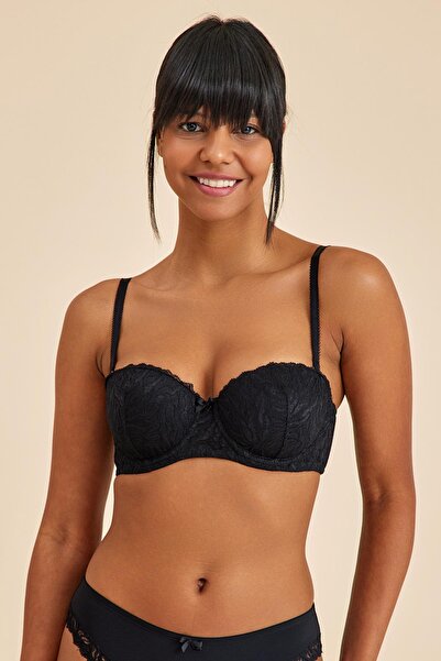 Amarelle Σουτιέν Amy Black Lace - Χωρίς επένδυση, με στριφώματα και εφέ σύσφι...