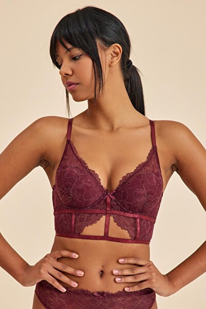 Amarelle Σουτιέν Bustier Roma Burgundy Lace χωρίς επένδυση