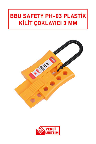 BBU Safety Equipment BBU Safety PH-03 Plastik Kilit Çoklayıcı | 3 mm İnce Çen...