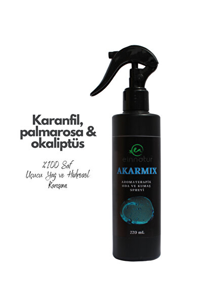 EinNatur Akarmix, Aromaterapik Oda Ve Kumaş Spreyi, Uçucu Yağ Ve Hidrosol Kar...