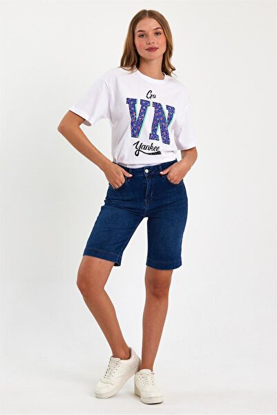 VENA Gabriel Dark Blue Jean Bermuda - Dark Blue