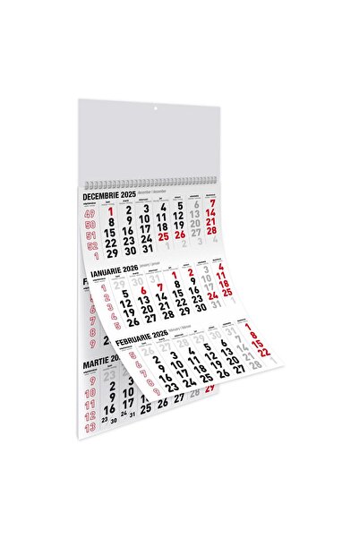 Libra Calendar Triptych A3 2026, 12 Sheets Matte Paper