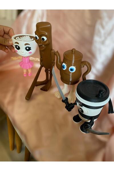 Eta3d Mega boy 4 lü Set Tung Sahur Ballerina Assassino Ballerina Cuppicino Ta...