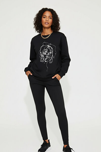 UNCİA OUTDOORS Unisex Oversize με στάμπα σε σχήμα Ο στο λαιμό