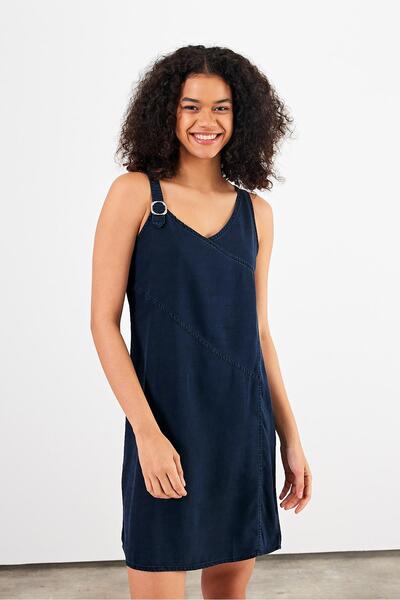 VENA Rochie de damă Angelica bleumarin cu ajustare normală din lyocell Jean