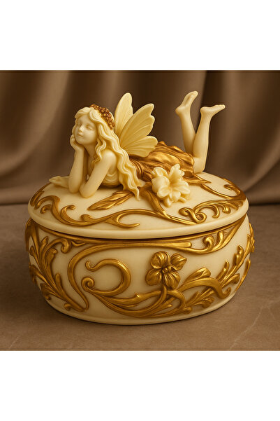 esdekor Veronese Wise Fairy Figurine Gift Box with Lid 1 Piece 10X8X10Cm Deco...