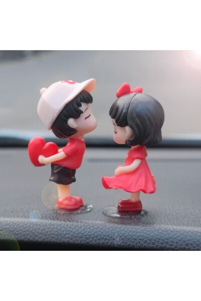 Choice1 red skirt Couple Cute Ornaments for Car, Car Decoration Cute Cartoon ...
