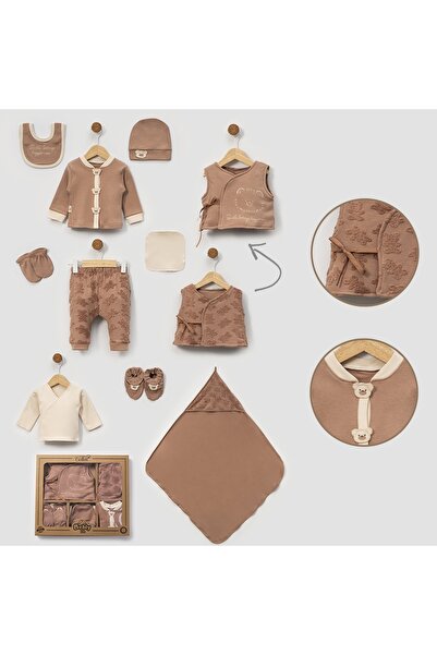 ZEYNUKO ERKEK BEBEK 0-3 AY AYICIKLI JAKARLI 10'LU YENİDOĞAN HASTANEÇIKIŞI ZIBIN SETİ