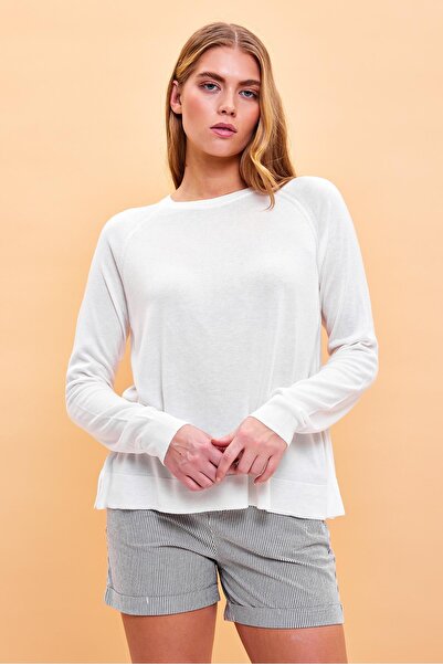 VENA Sarah Велосипедна комір Basic Трикотажний светр-Іворі