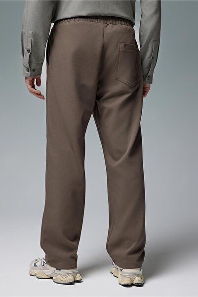 VENA Steve Beli Lastikli Slouchy Düz Paça Smart Pantolon-Ağaç Kabuğu