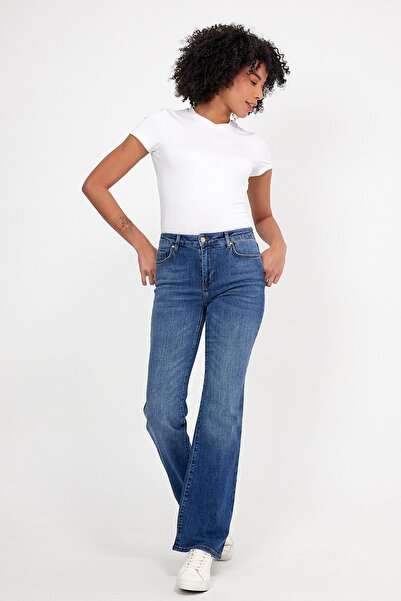 VENA Emilie Dirty Med Blue Bootcut Jeans - Dirty Med Blue