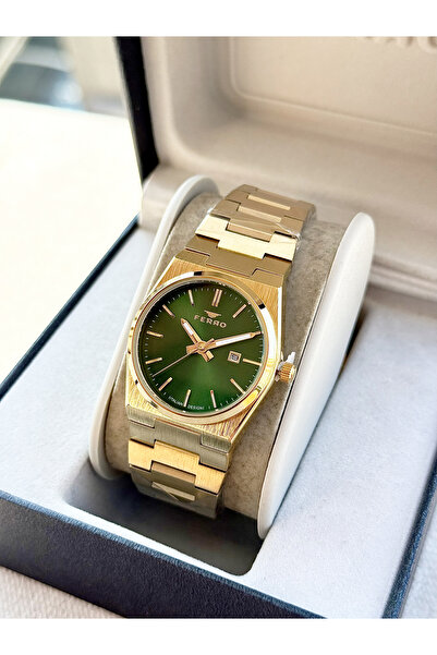 FERRO Yellow Steel Cord Women's Wristwatch Fl21495A-B6 3 Atm Water Resistant 2 Year Warranty Gift Wrapped