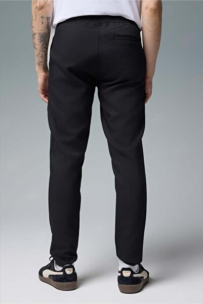 VENA Παντελόνι Alfred με ελαστική μέση-Μαύρο