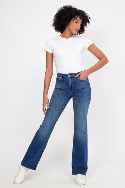 VENA Emilie Dirty Med Blue Bootcut Jeans - Dirty Med Blue