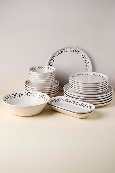 Perotti Good Stoneware Yemek Takımı 27 Parça 6 Kişilik Yemek Seti