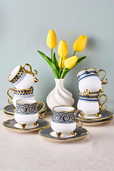 Perotti Ottoman 6-Person Porcelain Coffee Cup Set