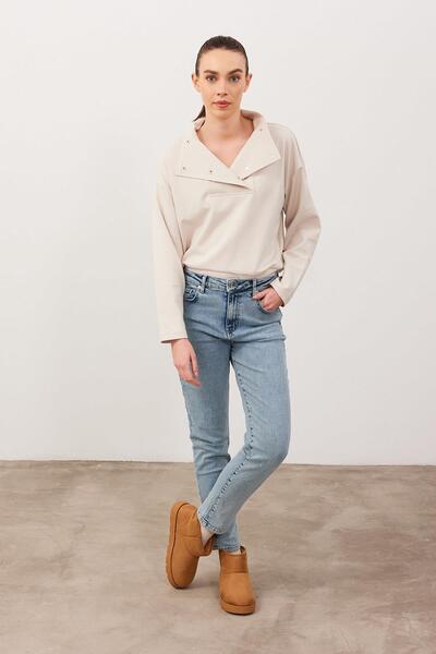 VENA Мария Винтидж Мед Блу Слим Мама Джин Пантолон-Винтидж Мед Блу