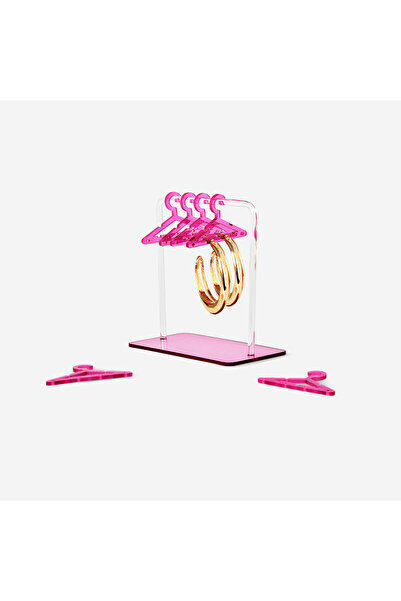 Flying Tiger Copenhagen 8 Askılı Askılık Şeklinde Pembe Küpe Standı