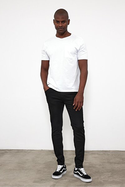 VENA Παντελόνι Teos Black Skinny Jean - Μαύρο