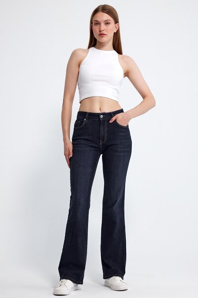 VENA Παντελόνι Emilie Naturel Dark Bootcut Jean - Φυσικό Σκούρο Μπλε