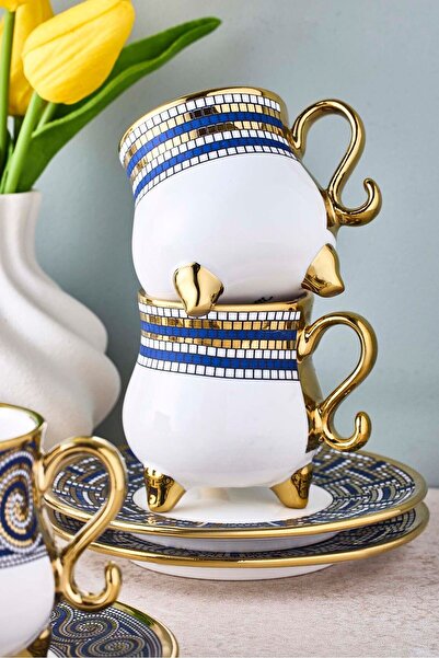 Perotti Ottoman 6-Person Porcelain Coffee Cup Set