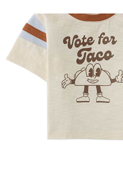 Gingersnaps Boys' Short Sleeve Newborn T-Shirt with Front Print