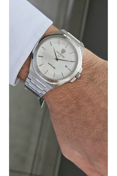 Raymond Rym-611505M Slim Men's Watch - Steel Case and Strap - 2 Years Warranty Ss-W