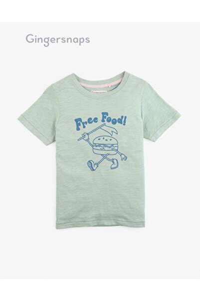 Gingersnaps Boys' Short Sleeve Summer Print T-Shirt with Round Neck