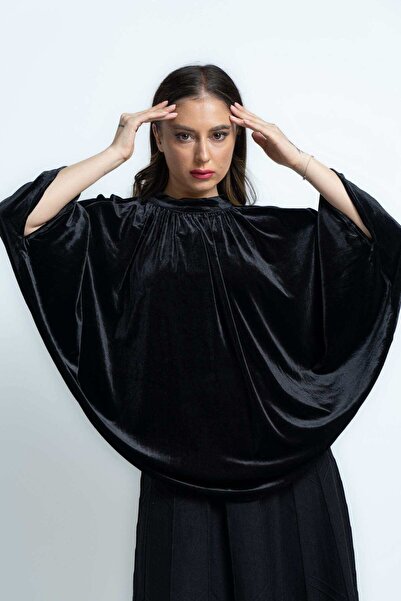 mica Velvet Butterfly Sleeve Blouse