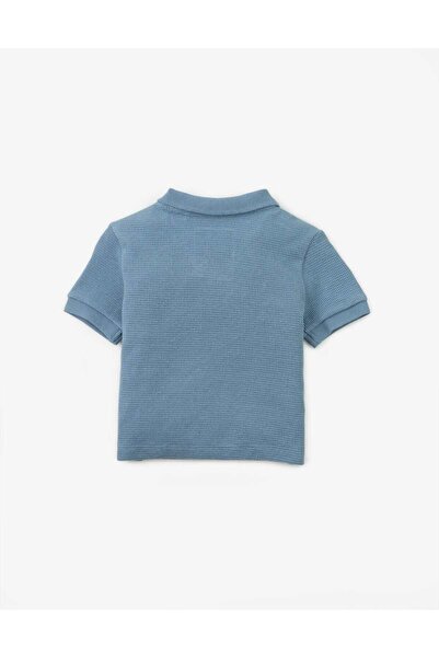 Gingersnaps Solid Ribbed Short Sleeve T-Shirt for Infant Boys