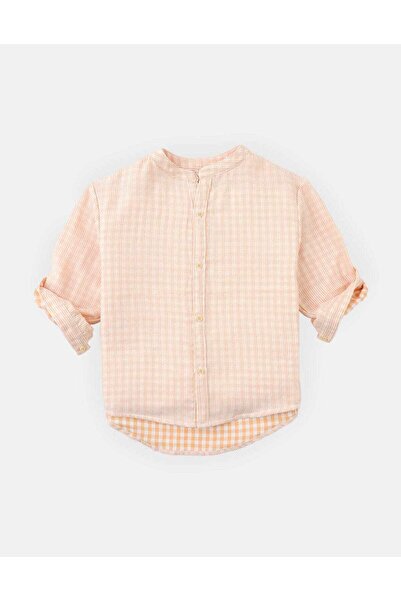 Gingersnaps قميص أولاد منقوش بأكمام طويلة وأزرار