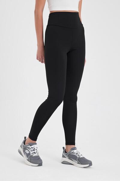 VENA Mary High Waist Sports Leggings-Black